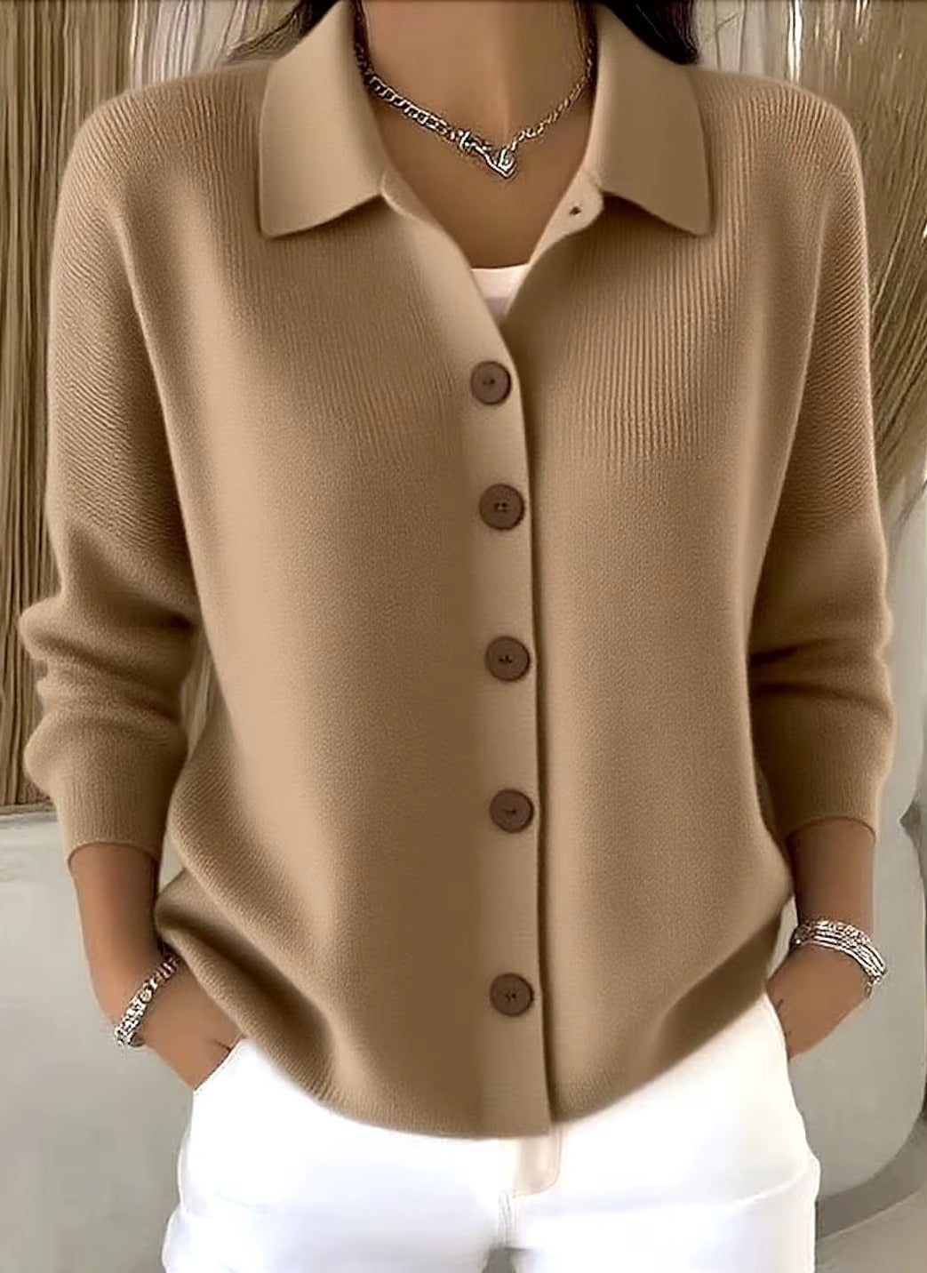 Cardigan Donna Morbido e Versatile – Eleganza Casual per Ogni Giorno – Giada