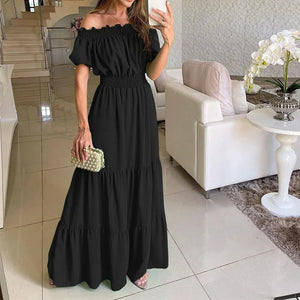Vestito Lungo Elegante Chloe con Spalle Scoperte