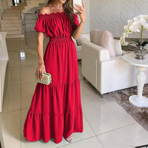 Vestito Lungo Elegante Chloe con Spalle Scoperte