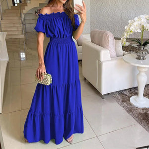 Vestito Lungo Elegante Chloe con Spalle Scoperte