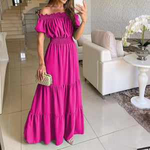 Vestito Lungo Elegante Chloe con Spalle Scoperte