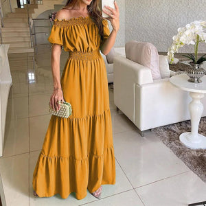 Vestito Lungo Elegante Chloe con Spalle Scoperte
